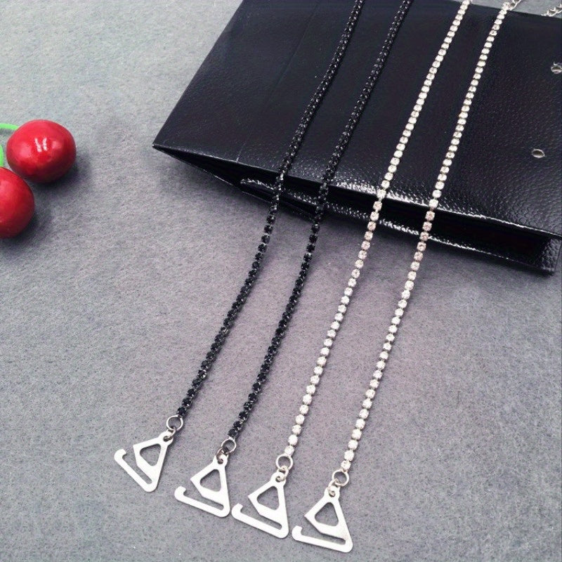 2 Pieces Rhinestone Shoulder Straps for Lingerie and Bras Adjustable Sparkling Embellishments