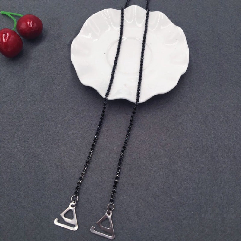 2 Pieces Rhinestone Shoulder Straps for Lingerie and Bras Adjustable Sparkling Embellishments