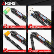 Высокоточный цифровой мультиметр-ручка с измерением напряжения, тока, сопротивления, диода, ЖК-дисплеем