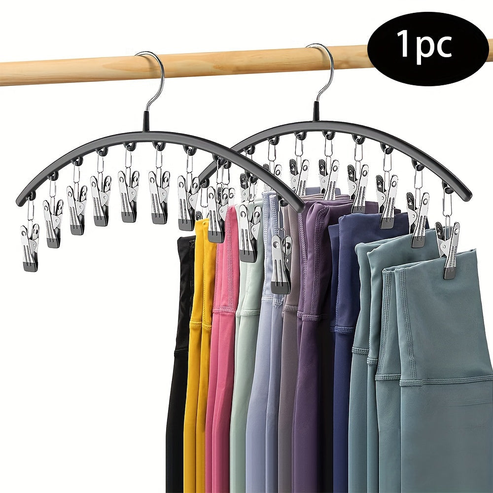 10-Clip Metal Hanger for Jeans Leggings and Hats Space-Saving Durable Multi-Purpose