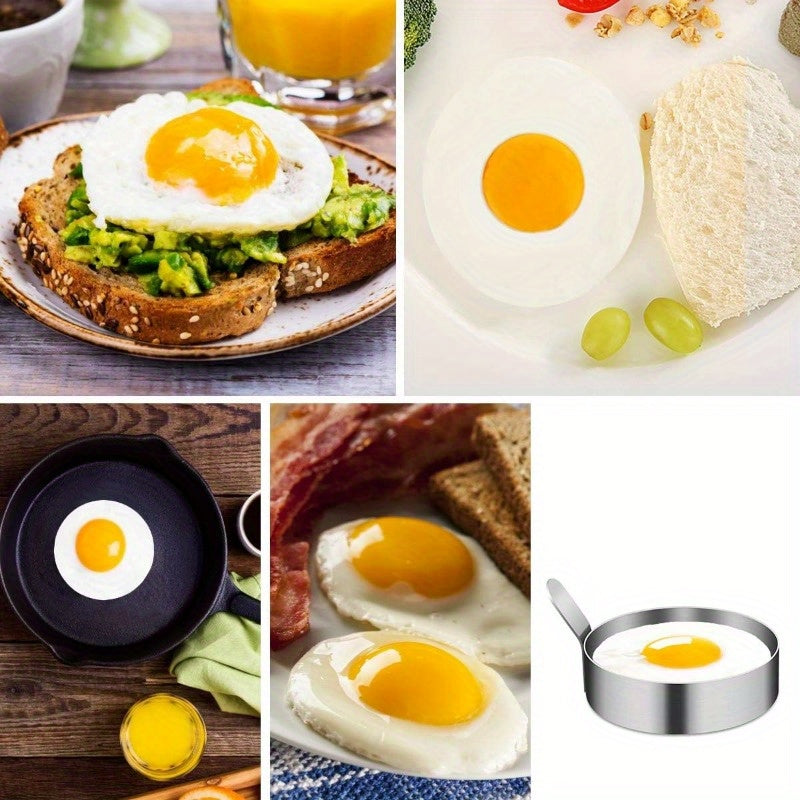 Egg Ring 4/6 Pack Set Non-Stick Stainless Steel Egg Mold Rings for Breakfast