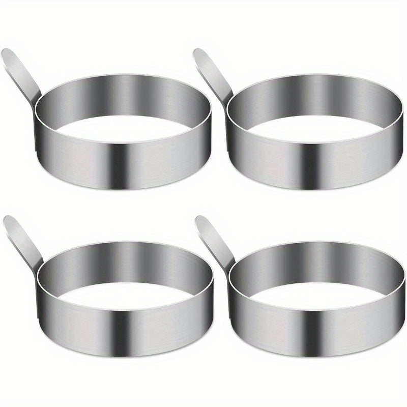 Egg Ring 4/6 Pack Set Non-Stick Stainless Steel Egg Mold Rings for Breakfast