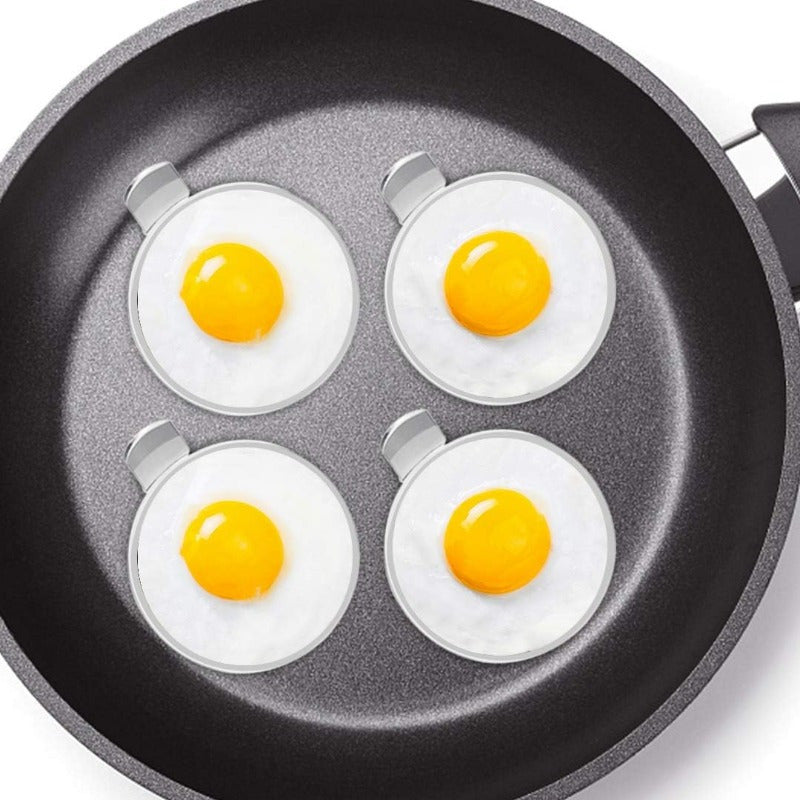 Egg Ring 4/6 Pack Set Non-Stick Stainless Steel Egg Mold Rings for Breakfast
