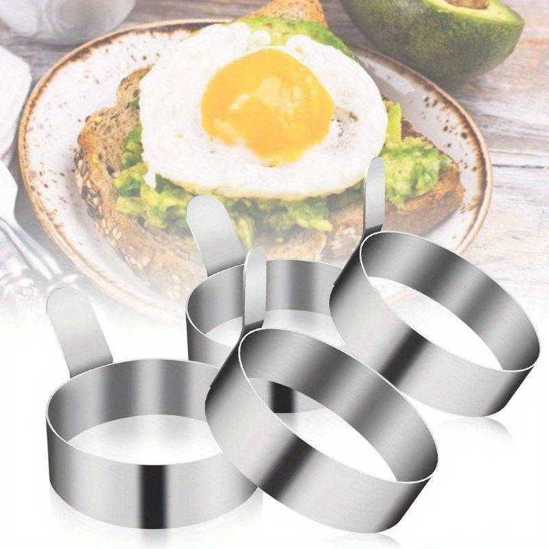 Egg Ring 4/6 Pack Set Non-Stick Stainless Steel Egg Mold Rings for Breakfast