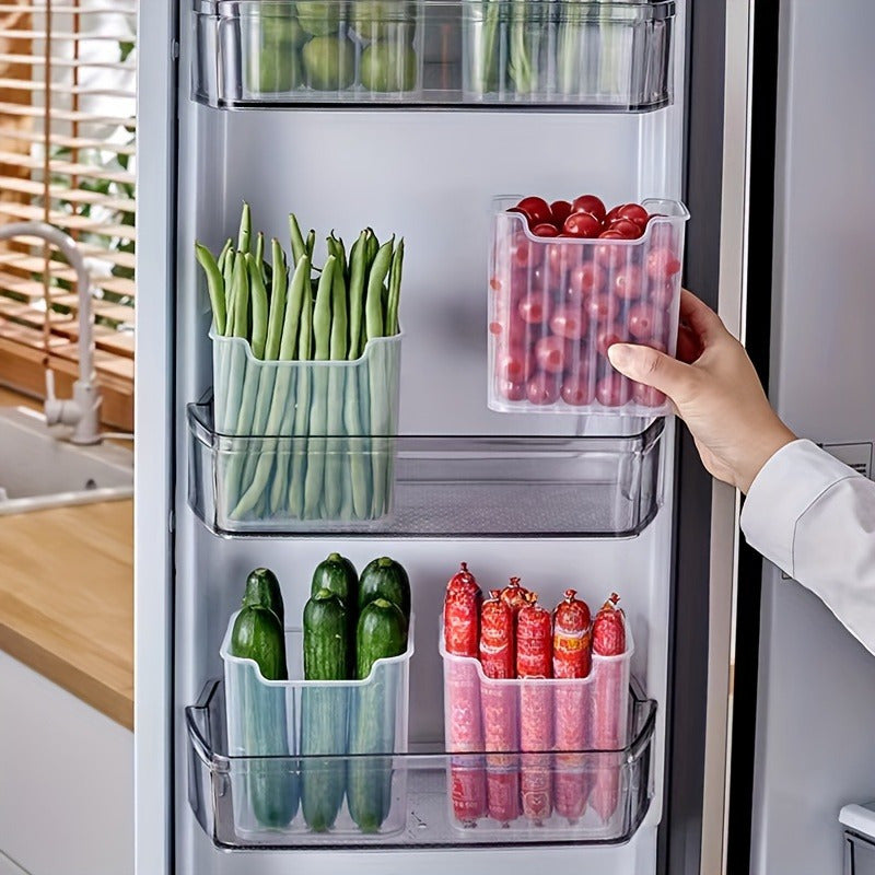 Space-Saving PP Refrigerator Storage Bins for Fruits Vegetables Eggs Meat