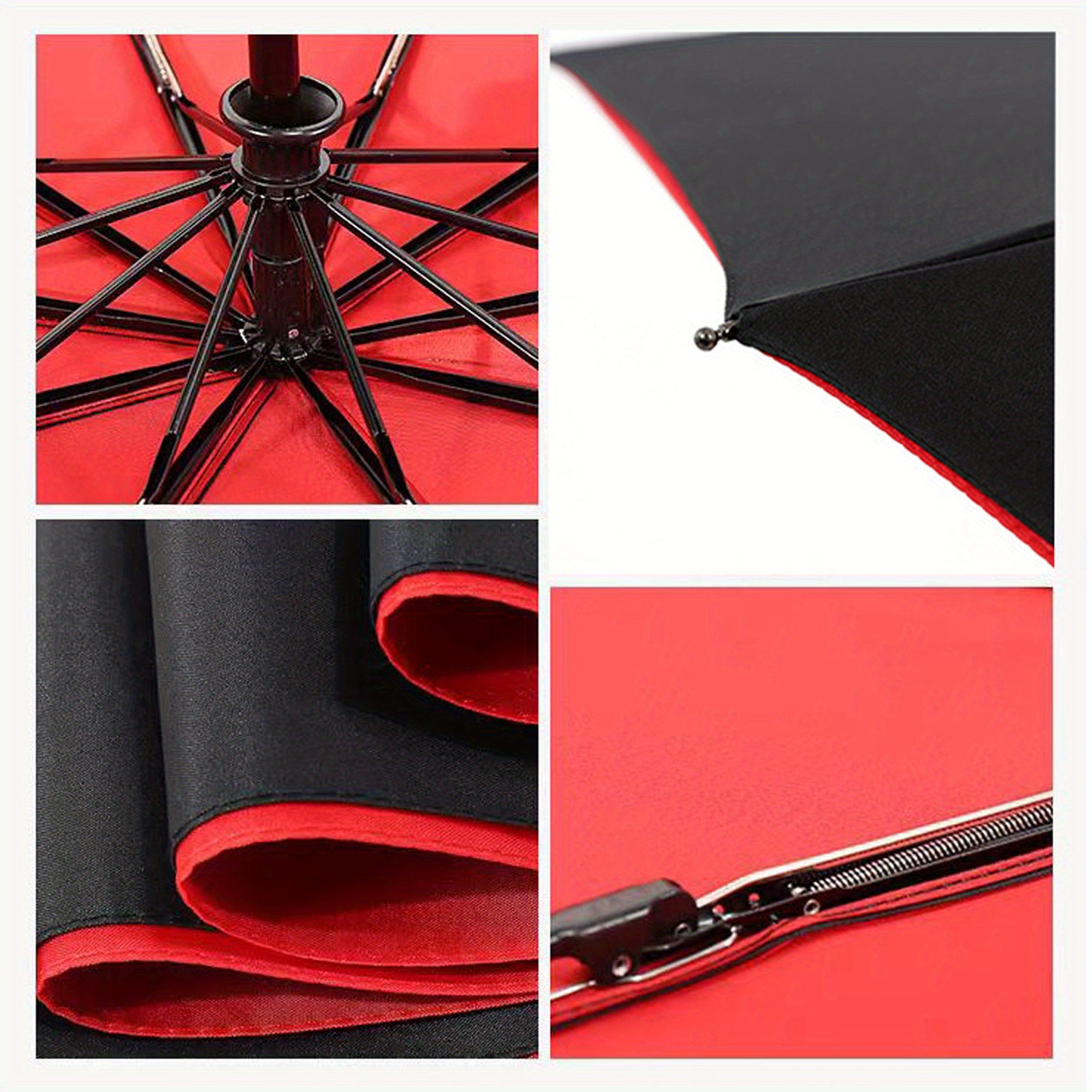 UV Protection Automatic Folding Umbrella with 10 Ribs Lightweight Portable for Men Women