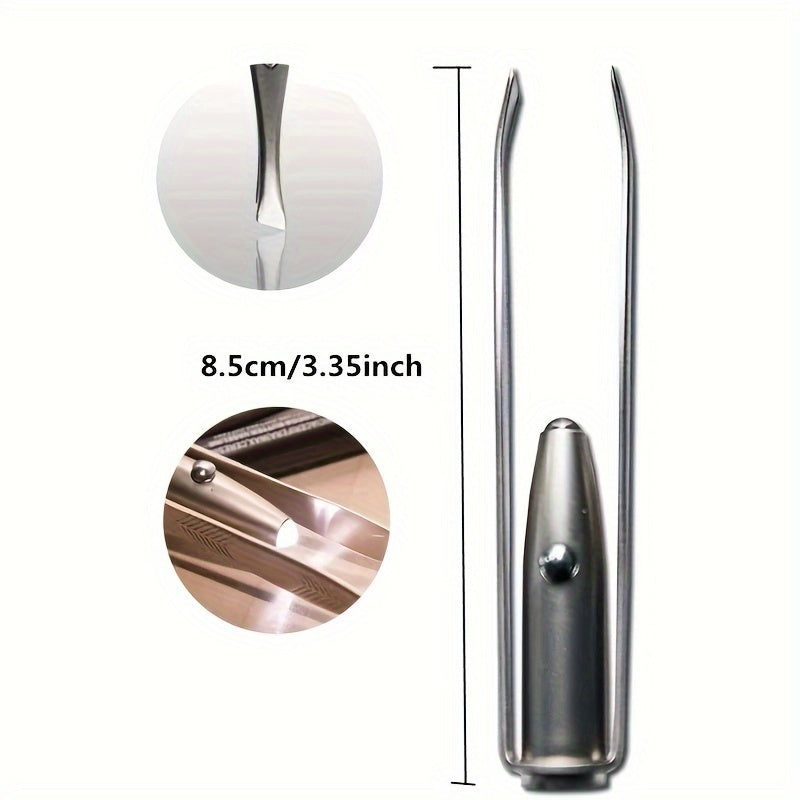 Portable LED Eyebrow Tweezer for Precise Makeup Application False Lashes Shaping