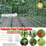 Heavy-Duty Polyester Plant Trellis Netting 5x15ft 6in Mesh for Climbing Vegetables Fruits Flowers