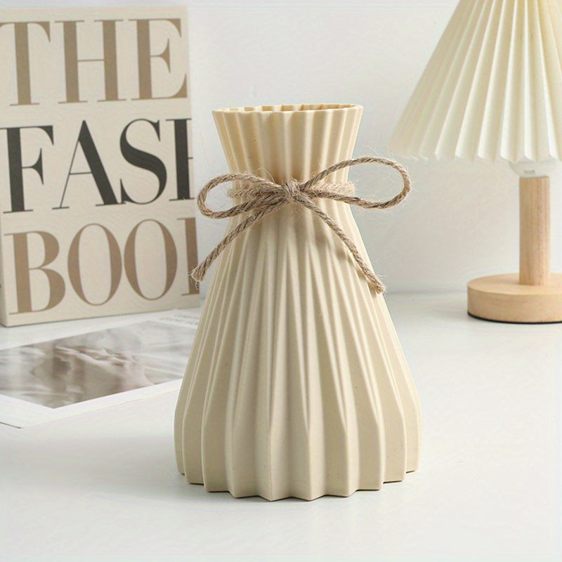 Неразрушимые пластиковые вазы с дизайном водяных рябей для современного домашнего декора и DIY цветочных композиций.