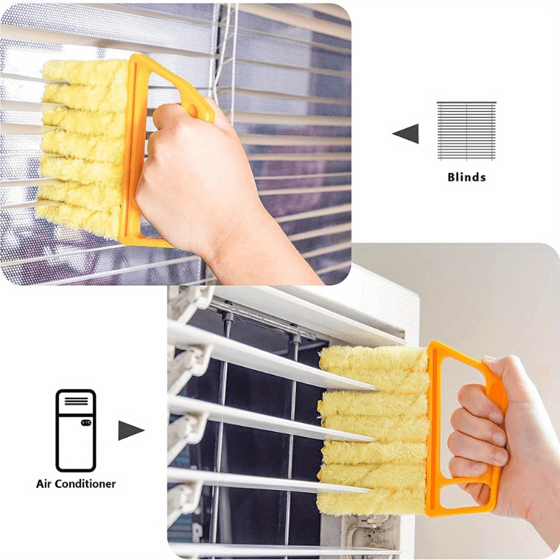 Washable Window Cleaning Brush with Microfibers for Dust and Blind Cleaning