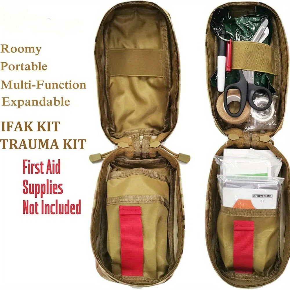Outdoor Emergency First Aid Kit with Medical Bag and Camping Supplies