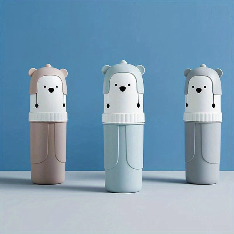 Travel Toothbrush Holder Portable Toothpaste Case For Camping Business Trips Blue Pink Gray