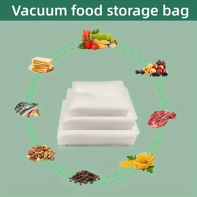 50-100 Pieces BPA-Free Vacuum Sealer Bags Textured Durable Food Storage