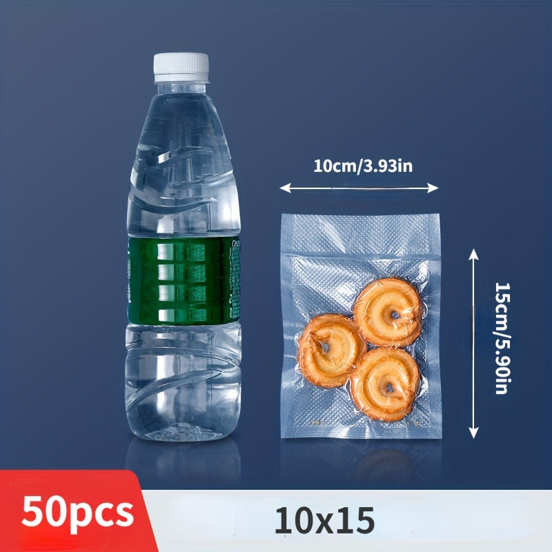 50-100 Pieces BPA-Free Vacuum Sealer Bags Textured Durable Food Storage