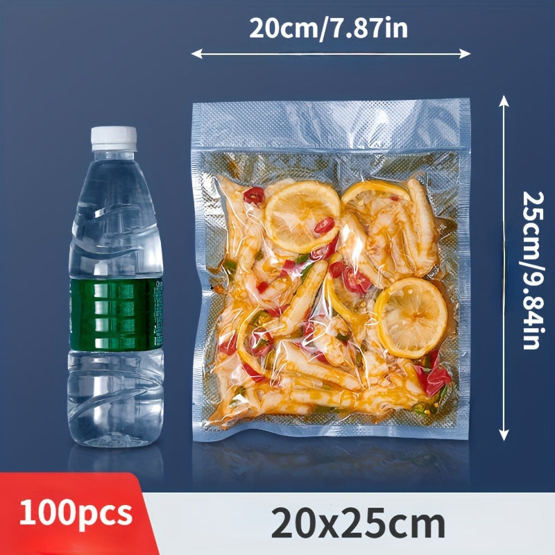 50-100 Pieces BPA-Free Vacuum Sealer Bags Textured Durable Food Storage