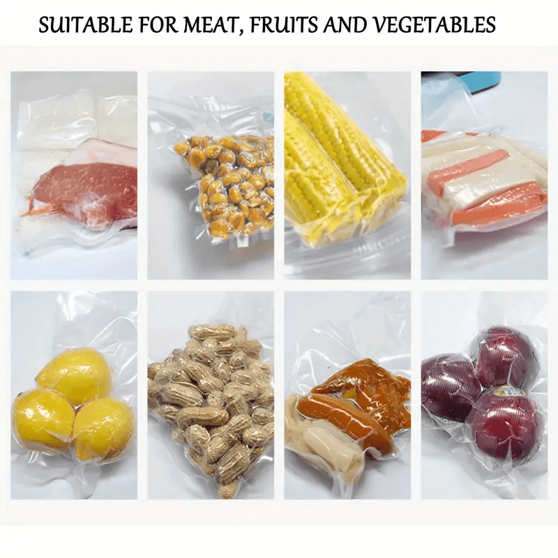 50-100 Pieces BPA-Free Vacuum Sealer Bags Textured Durable Food Storage