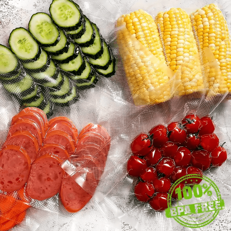50-100 Pieces BPA-Free Vacuum Sealer Bags Textured Durable Food Storage