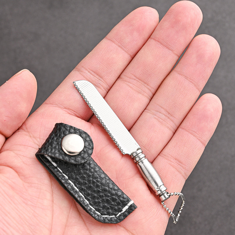 Mini Stainless Steel Keychain Knife for Camping and Fishing Portable Tool