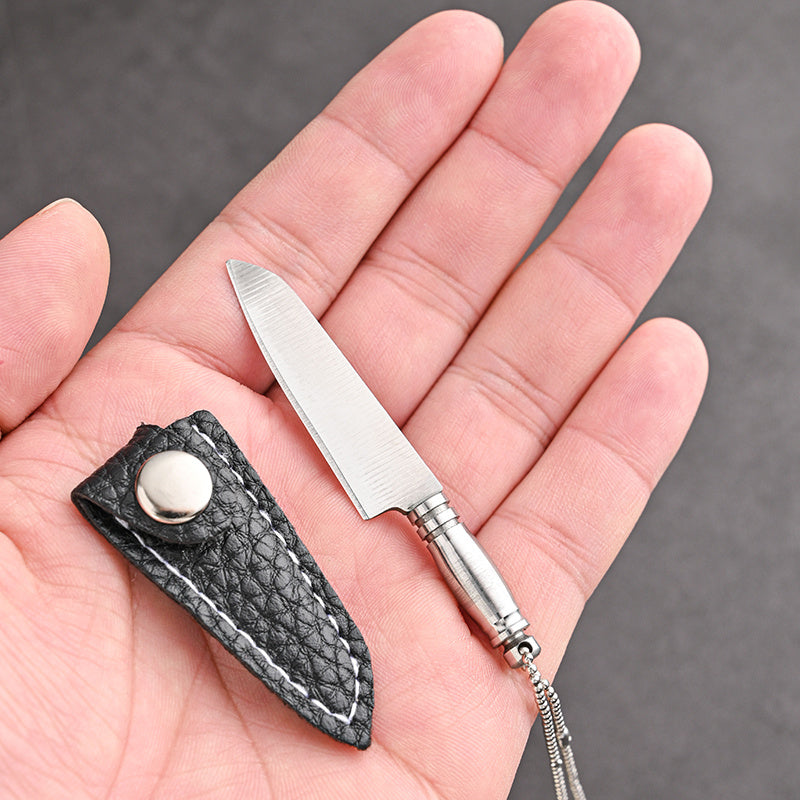 Mini Stainless Steel Keychain Knife for Camping and Fishing Portable Tool