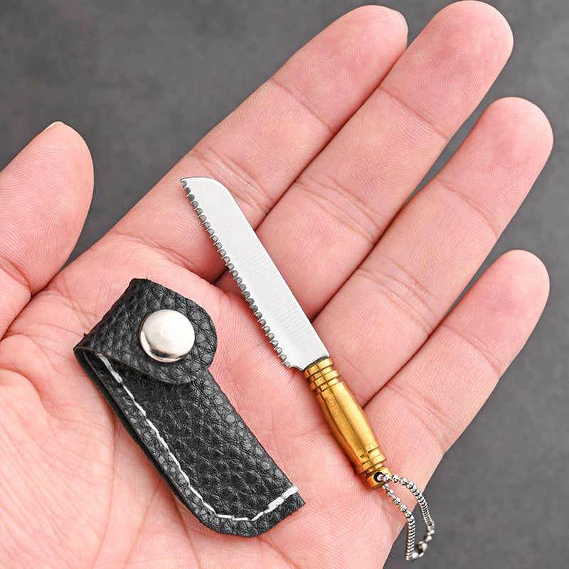 Mini Stainless Steel Keychain Knife for Camping and Fishing Portable Tool