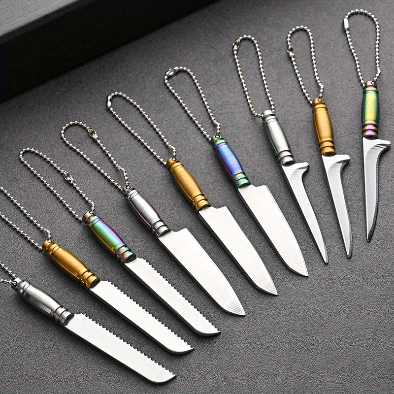 Mini Stainless Steel Keychain Knife for Camping and Fishing Portable Tool