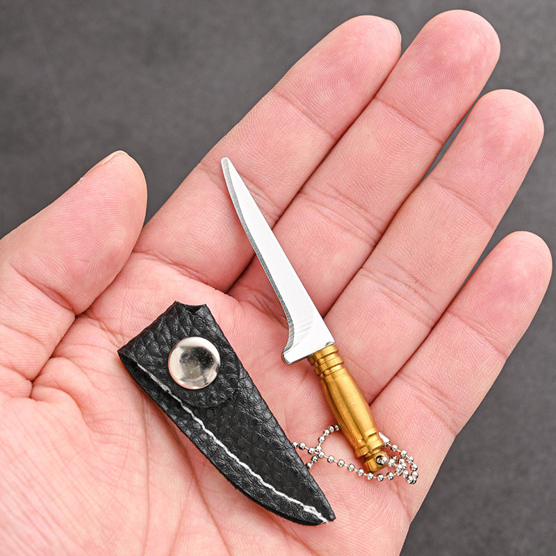 Mini Stainless Steel Keychain Knife for Camping and Fishing Portable Tool