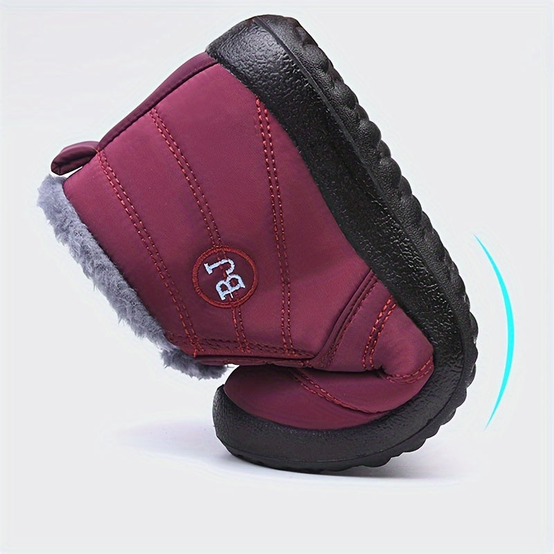 Women's Plush Lined Platform Winter Boots Non-slip Warm Round Toe