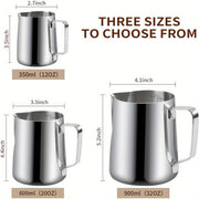 12 Oz Stainless Steel Milk Frothing Pitcher for Espresso and Latte Art