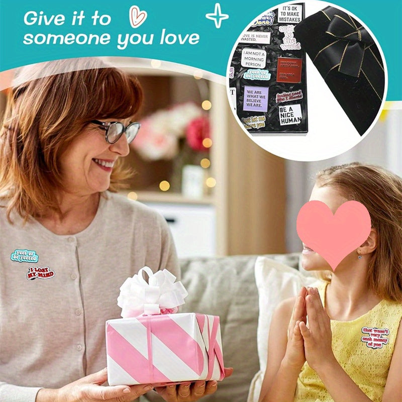 Set of Motivational Enamel Pins for Backpacks and Clothing, Durable Alloy, 10 20 or 30 Pieces