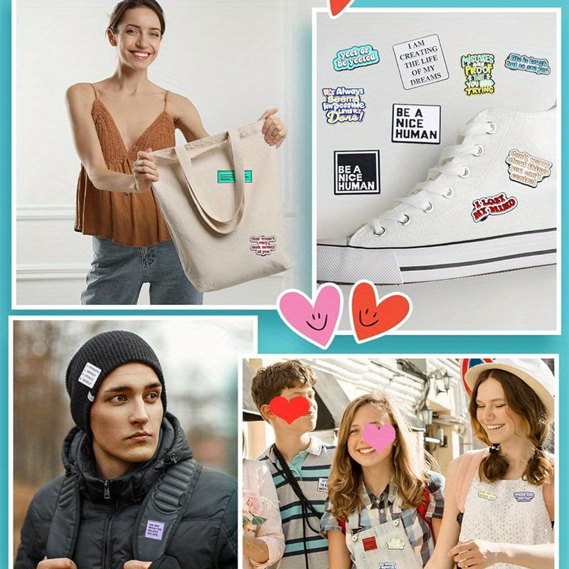 Set of Motivational Enamel Pins for Backpacks and Clothing, Durable Alloy, 10 20 or 30 Pieces