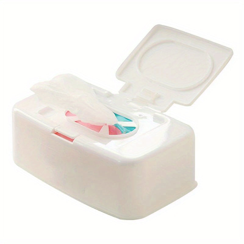 Portable Wet Wipes Dispenser Storage Box with Lid for Travel and Home