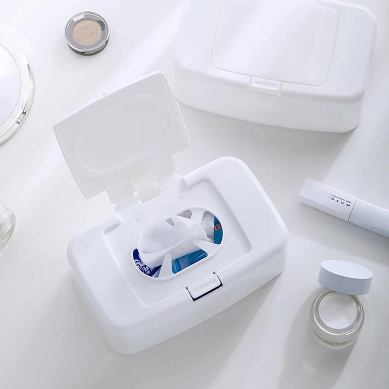 Portable Wet Wipes Dispenser Storage Box with Lid for Travel and Home