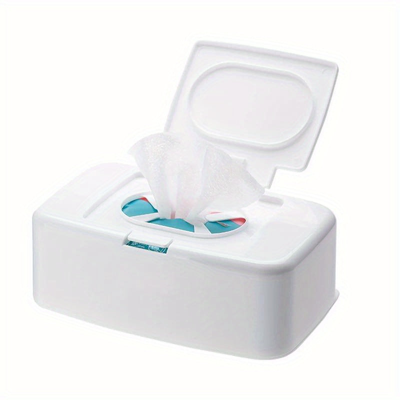 Portable Wet Wipes Dispenser Storage Box with Lid for Travel and Home