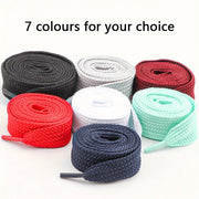 Unisex Flat Elastic Shoelaces Widened Solid Color Lace-up Accessories