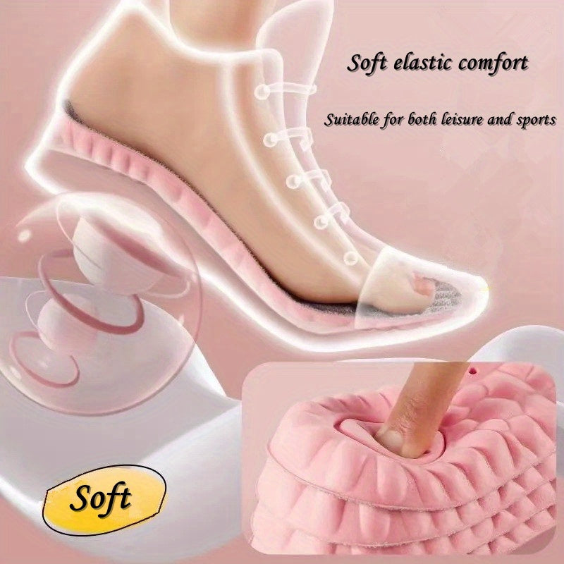 Unisex Soft 4D Feet Sole Insoles Breathable Shock Absorption Running Shoes
