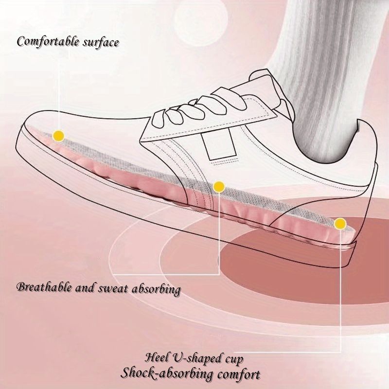 Unisex Soft 4D Feet Sole Insoles Breathable Shock Absorption Running Shoes