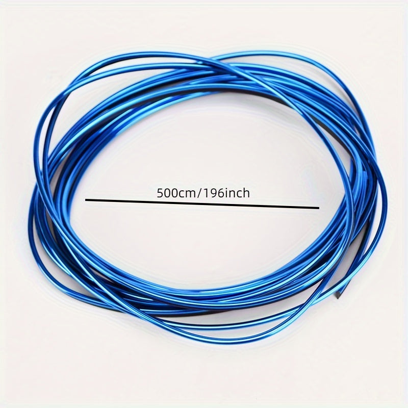 Наклейка для внутренней отделки автомобиля, имитация кожаного молдинга, декор, 5 м, вентиляция приборной панели