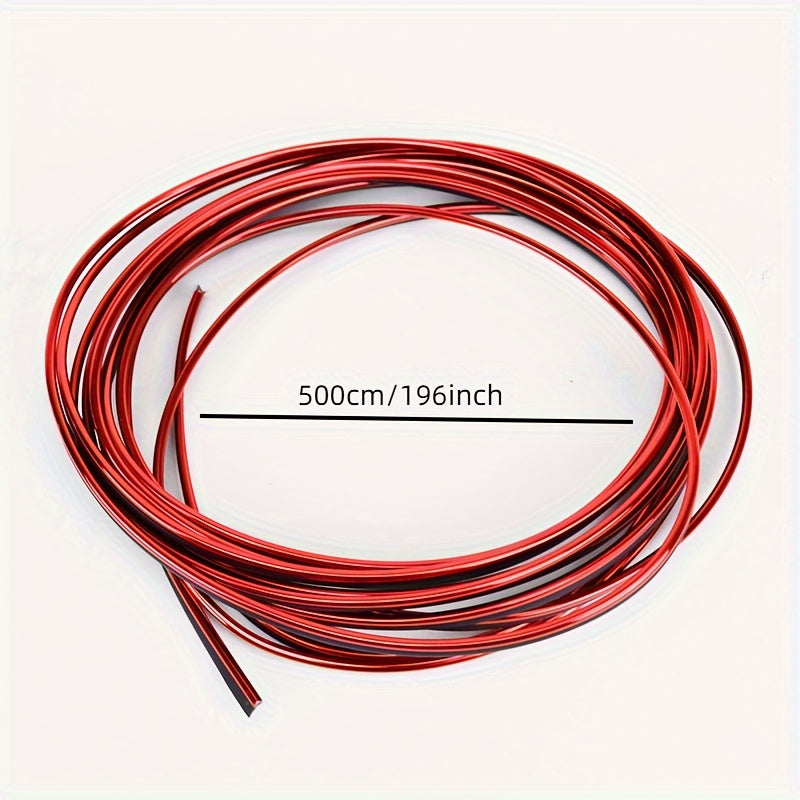 Наклейка для внутренней отделки автомобиля, имитация кожаного молдинга, декор, 5 м, вентиляция приборной панели