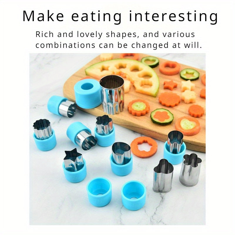 Set of 6 Stainless Steel Kitchen Tools for Fruit Cutting Flower Pressing Cookie and Vegetable Shaping