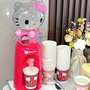 Set of 50 Pink Cartoon Pattern Paper Cups for Parties Picnics Camping and Home Use