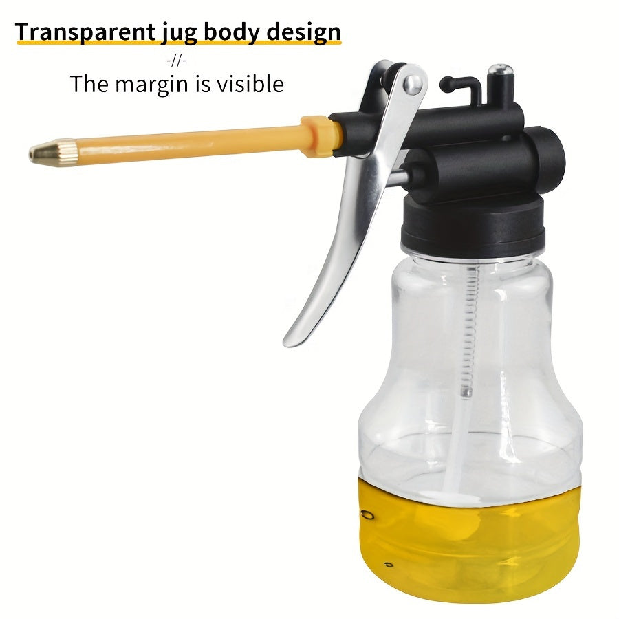 High-Pressure Transparent Oil Bottle with Copper Tip Nozzle for Gasoline and Diesel Engines