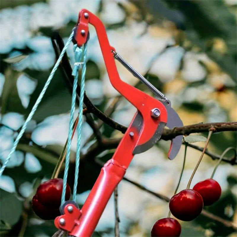Modern Fruit Picker with Extension Rope and Pruning Shears for Home Use