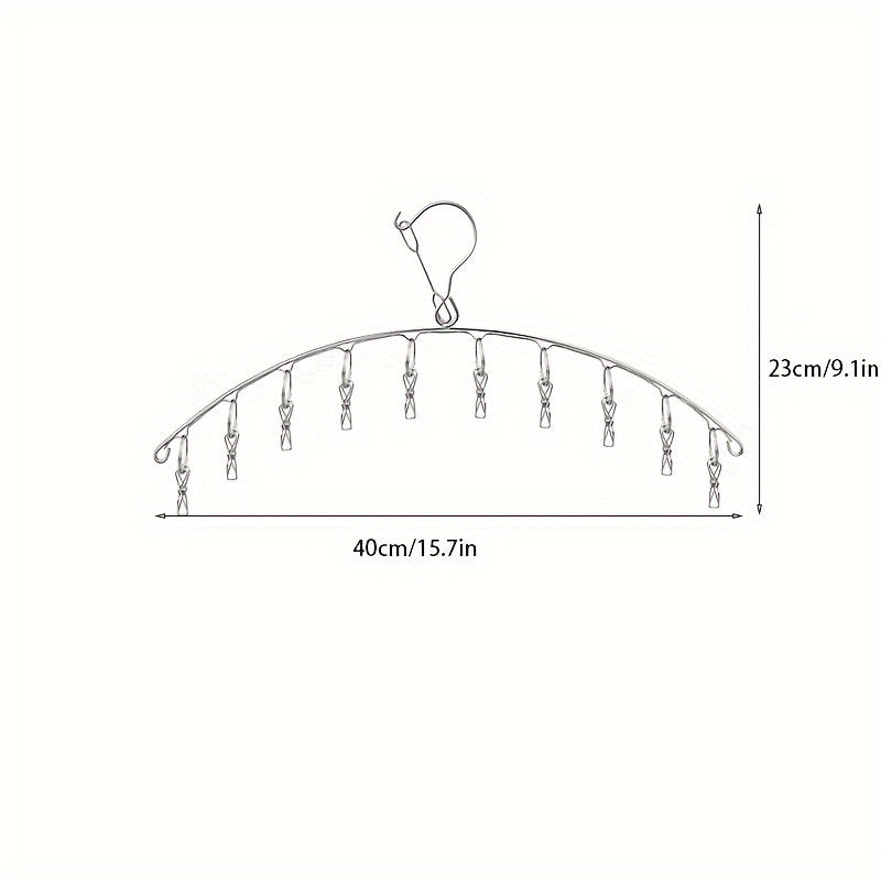 Stainless Steel Hanger with Clips for Closet Organization and Laundry Storage