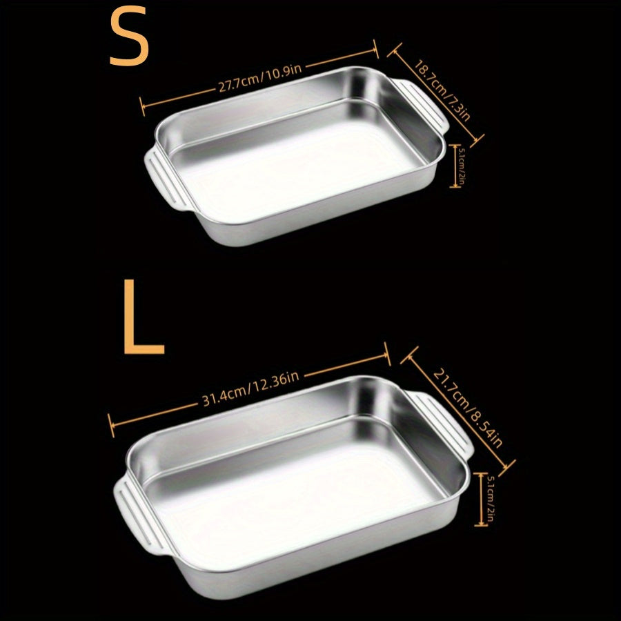 BAIJL Stainless Steel Baking Tray & Broiler Pan: Induksiyaga mos keladigan, teng pishirish uchun chuqur idish dizayni. Pech va gaz plitasiga mos, bardoshli va oson tozalanadigan. Grill qilish uchun zarur bo'lgan mahsulotlar, chiroyli dizaynda