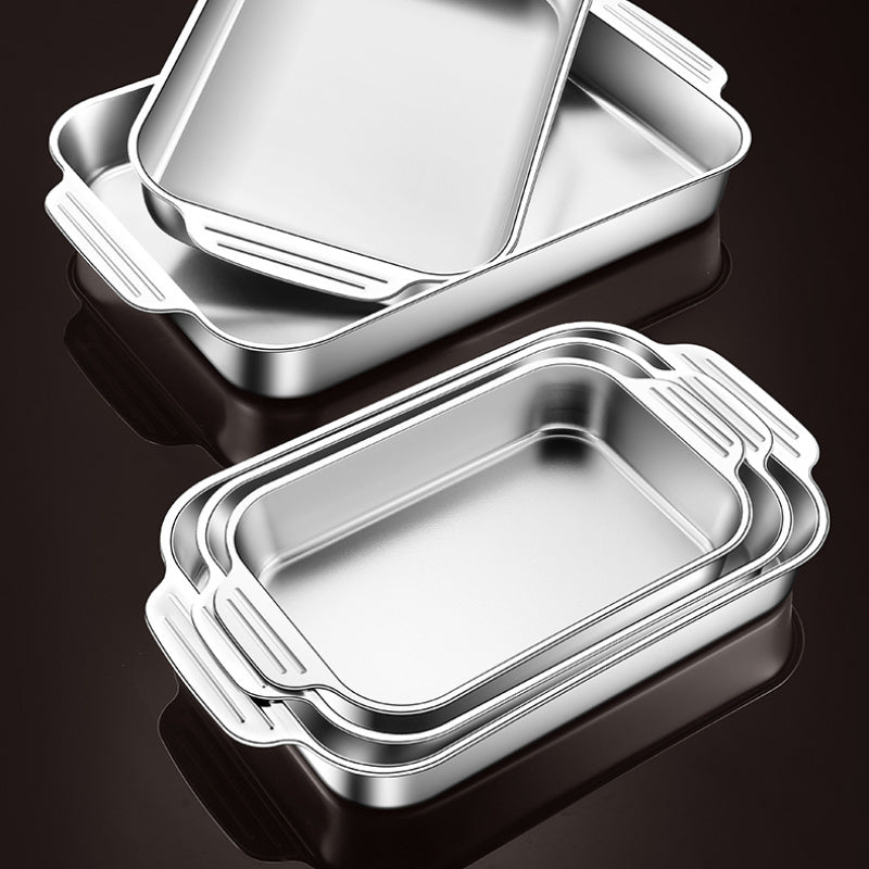 BAIJL Stainless Steel Baking Tray & Broiler Pan: Induksiyaga mos keladigan, teng pishirish uchun chuqur idish dizayni. Pech va gaz plitasiga mos, bardoshli va oson tozalanadigan. Grill qilish uchun zarur bo'lgan mahsulotlar, chiroyli dizaynda