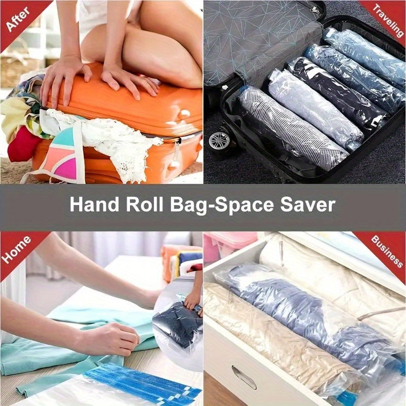 Set of 10 Vacuum Storage Bags for Travel Clothes Bedding Duvets Quilts