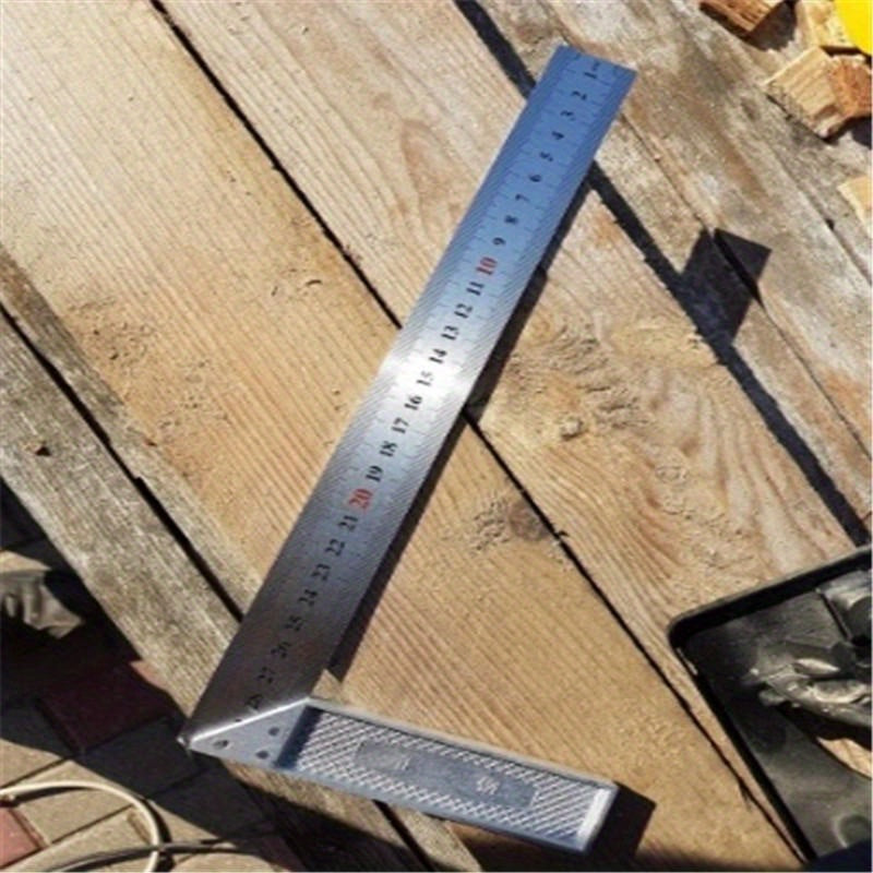 Aluminum Handle Stainless Steel Ruler Right Angle Square 250mm Tools