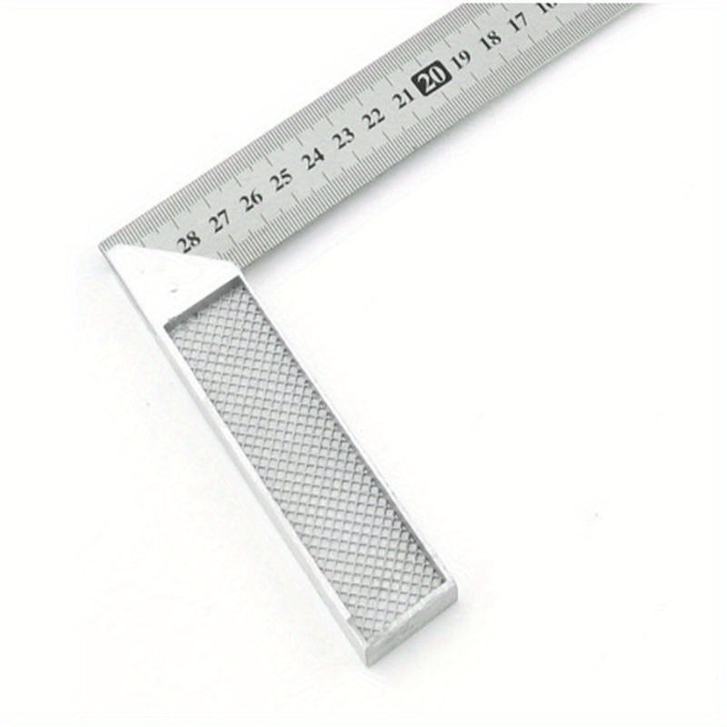 Aluminum Handle Stainless Steel Ruler Right Angle Square 250mm Tools