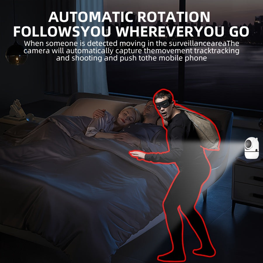 2MP HD Simsiz Xavfsizlik Kamerasi Pan-Tilt-Zoom Kechasi Ko‘rish va Avtomatik Izlash bilan