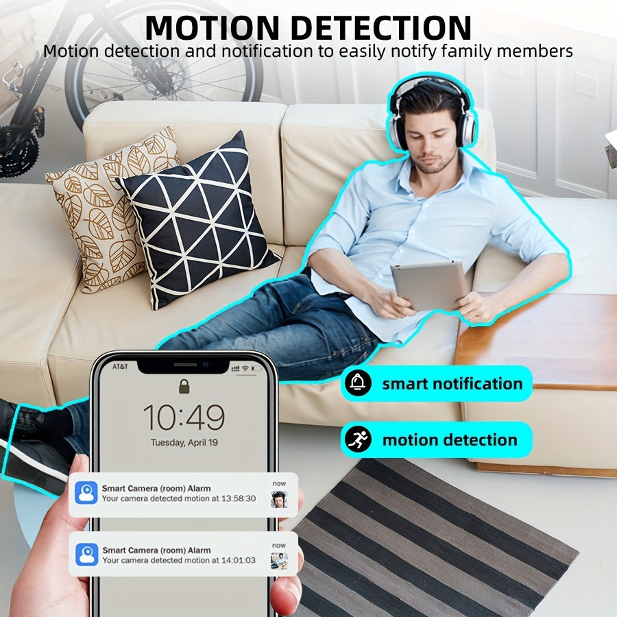2MP HD Simsiz Xavfsizlik Kamerasi Pan-Tilt-Zoom Kechasi Ko‘rish va Avtomatik Izlash bilan